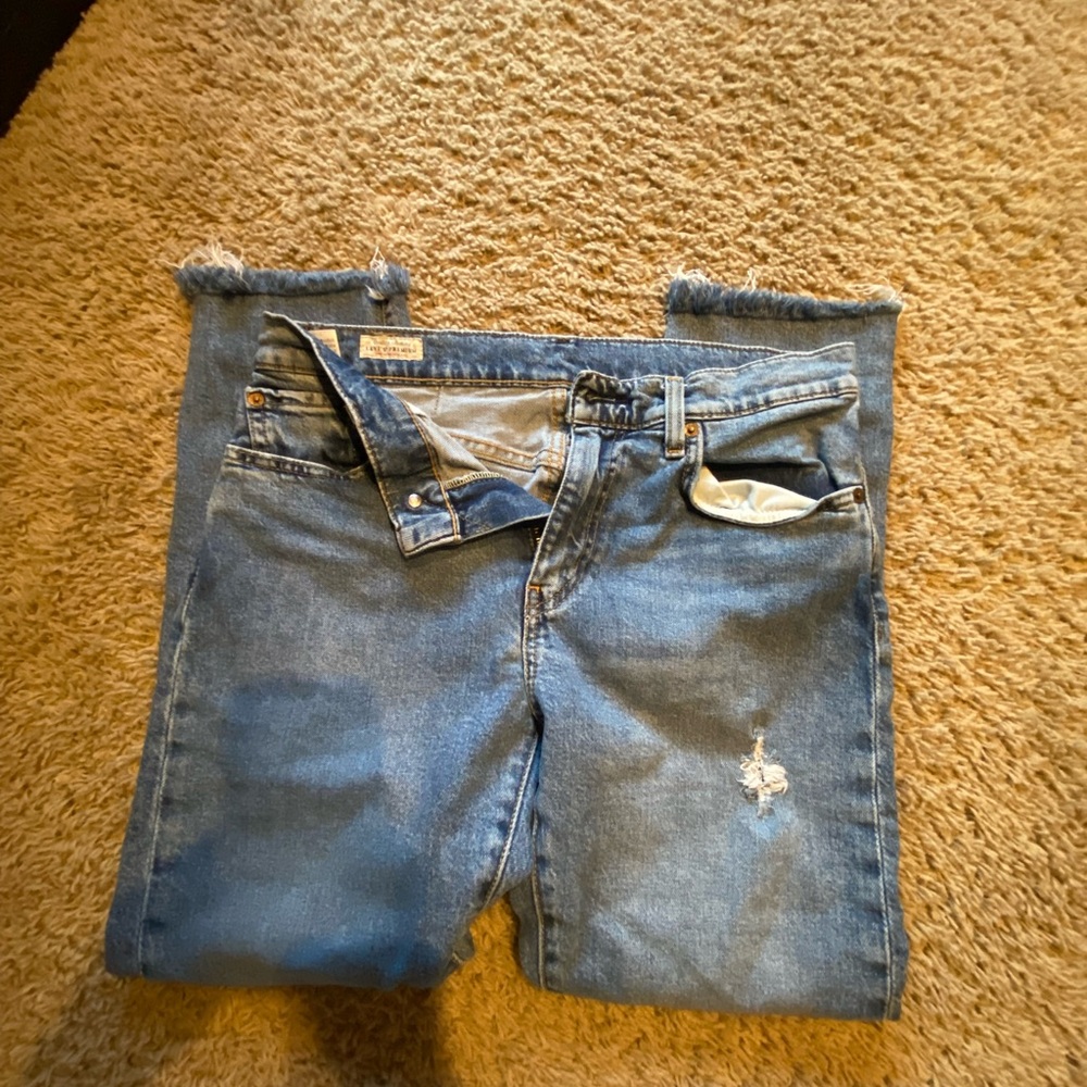 Levi’s Classic Blue Women’s Jeans - Distressed Straight Leg